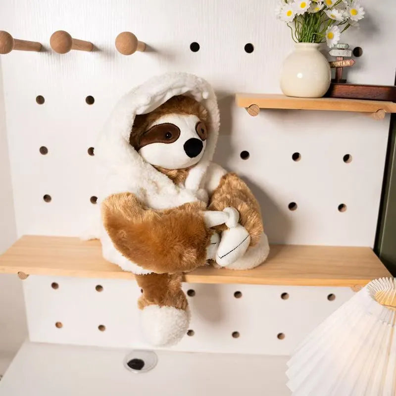 Cute Robe Sloth vs. Robe Wolf Plush Toy