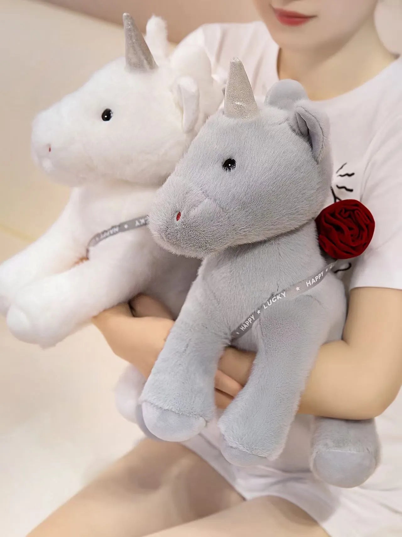 Cute Rose Unicorn Plush Toy
