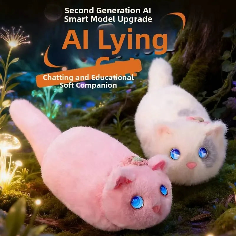 Cute AI Lying Cat Plush Toy