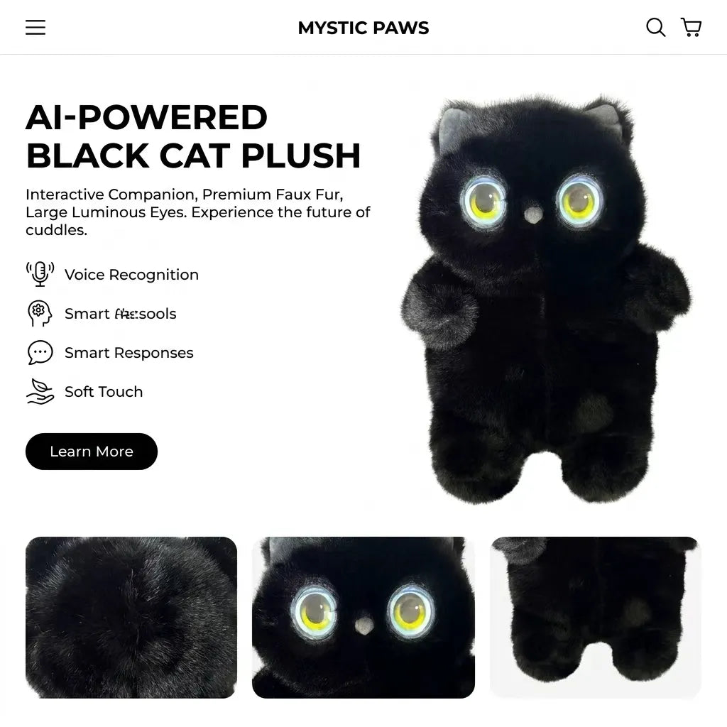 Adorable AI Cat Plush Toy (AI CAT)