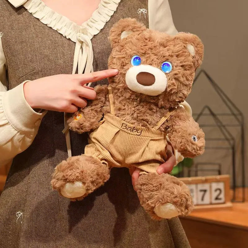 Cute AI Overall Bear Plush Toy