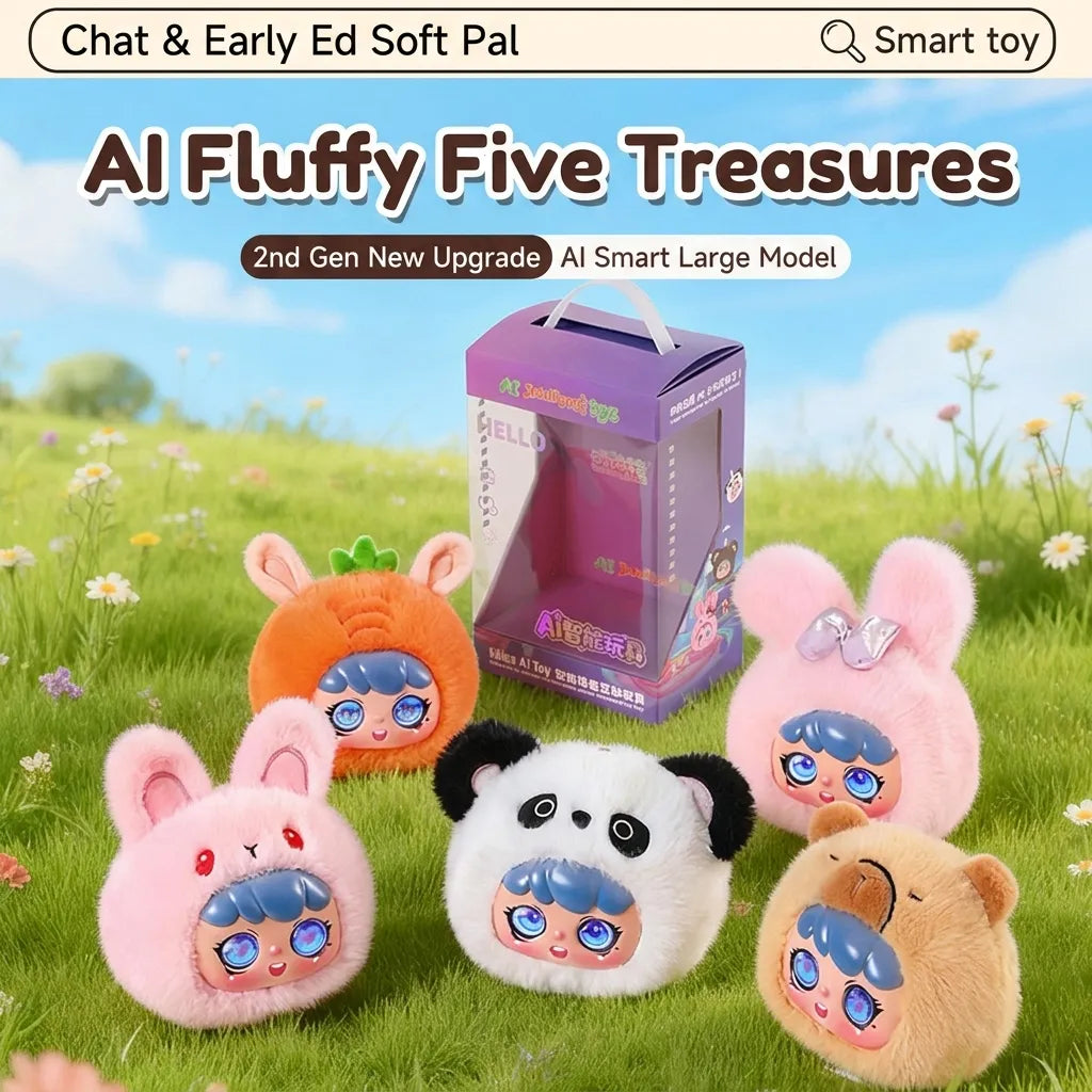 Cute AI Fluffy Five-Treasure Plush – 5 Styles