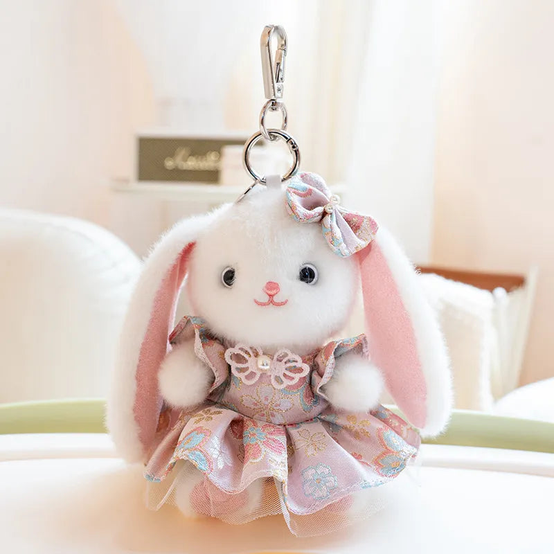Cute Bella Rabbit Plush Toy Keychain