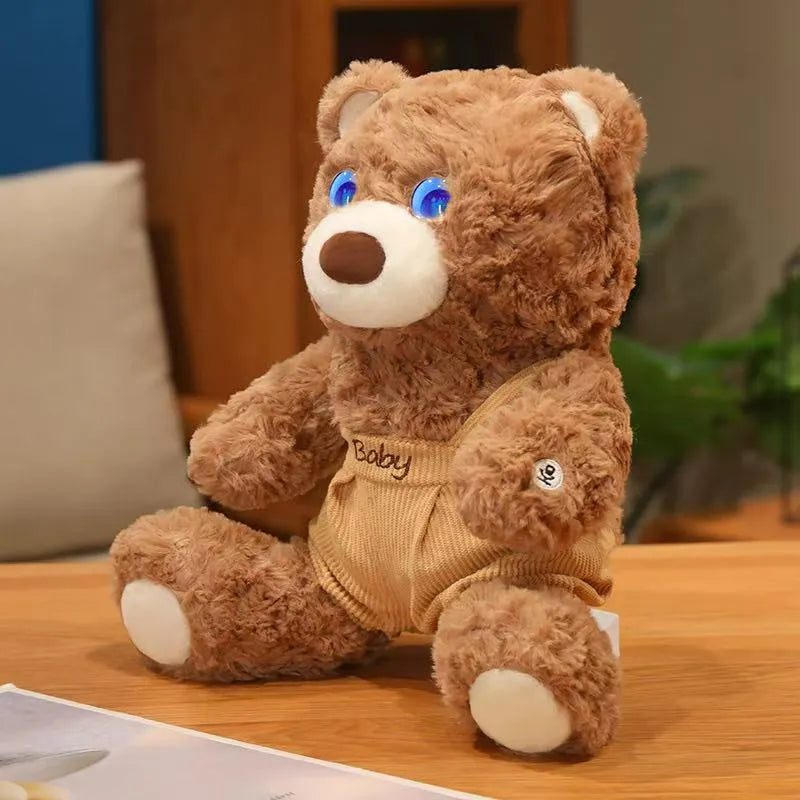 Cute AI Overall Bear Plush Toy