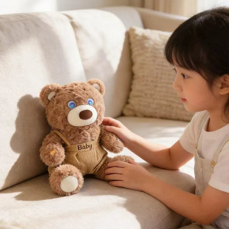 Cute AI Overall Bear Plush Toy