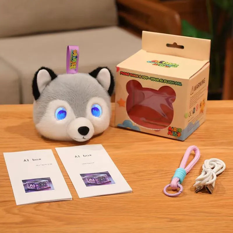 Cute AI Desk Buddy Husky Plush Toy