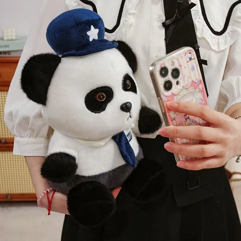 Cute Police Panda Plush Toy