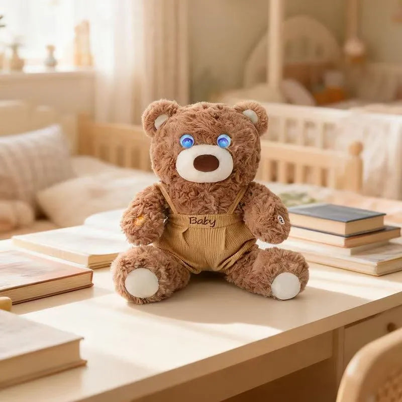 Cute AI Overall Bear Plush Toy