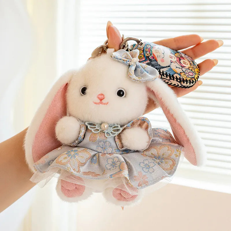 Cute Bella Rabbit Plush Toy Keychain