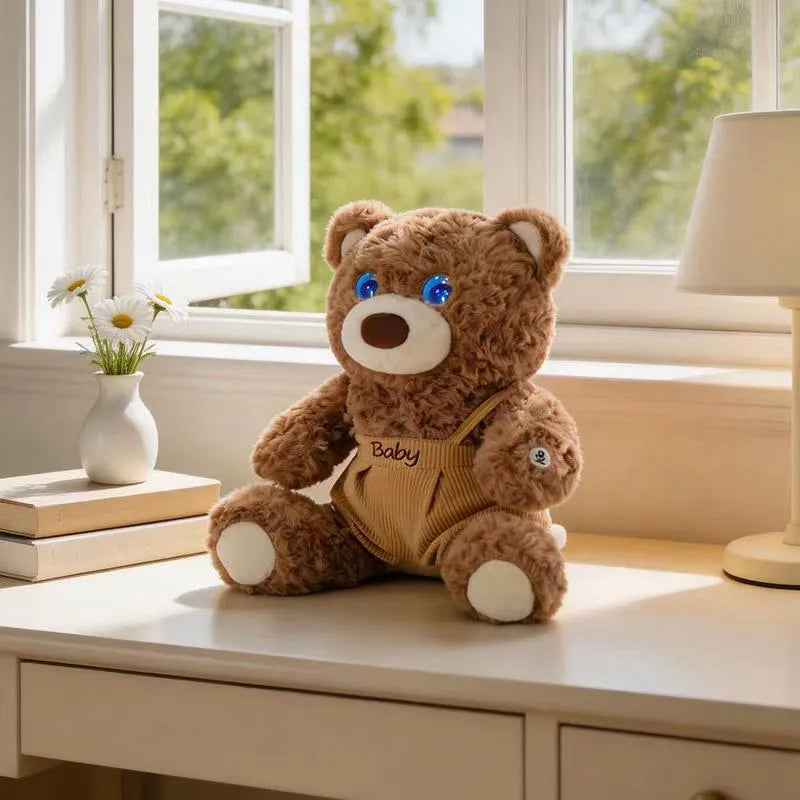 Cute AI Overall Bear Plush Toy