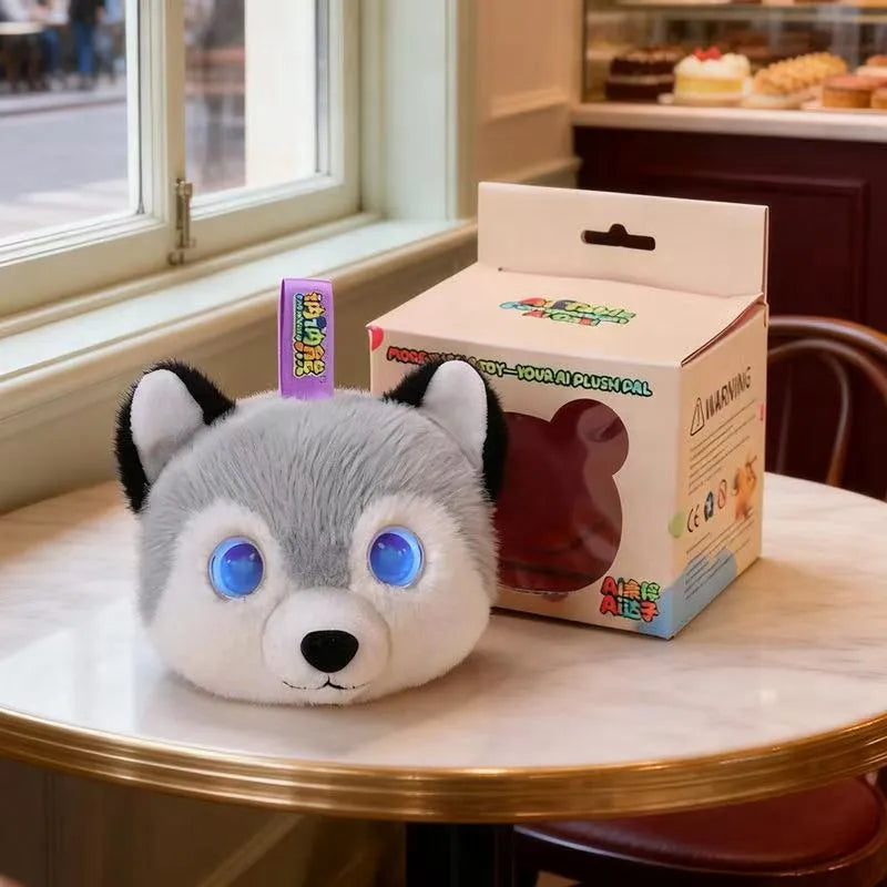 Cute AI Desk Buddy Husky Plush Toy