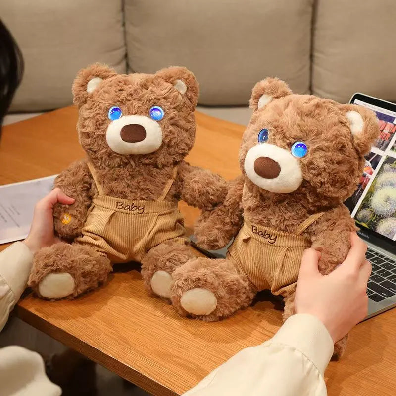 Cute AI Overall Bear Plush Toy