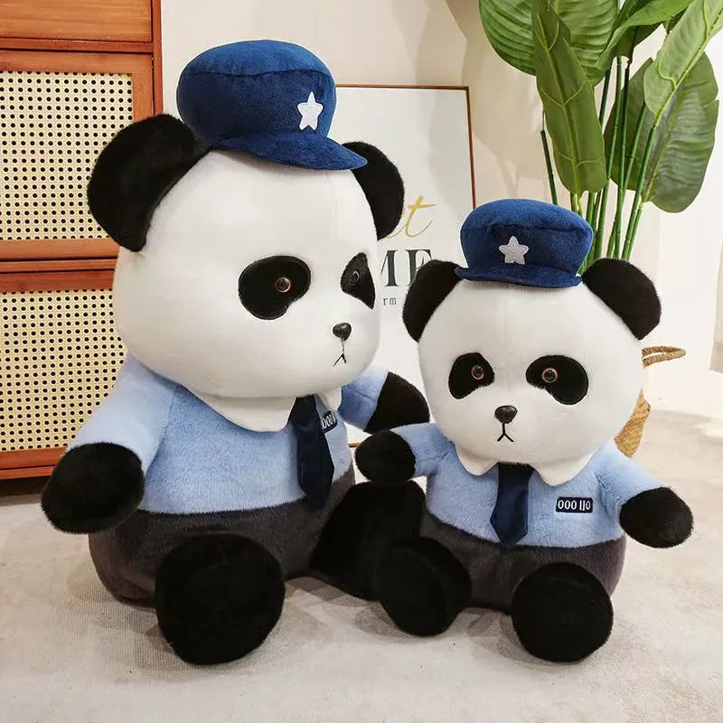 Cute Police Panda Plush Toy