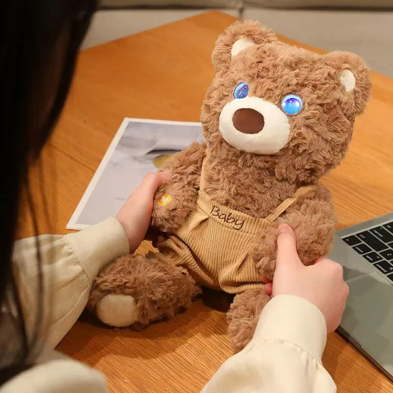 Cute AI Overall Bear Plush Toy