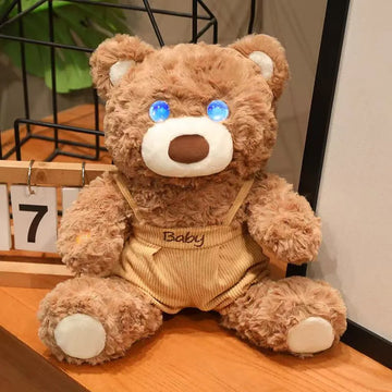 Cute AI Overall Bear Plush Toy