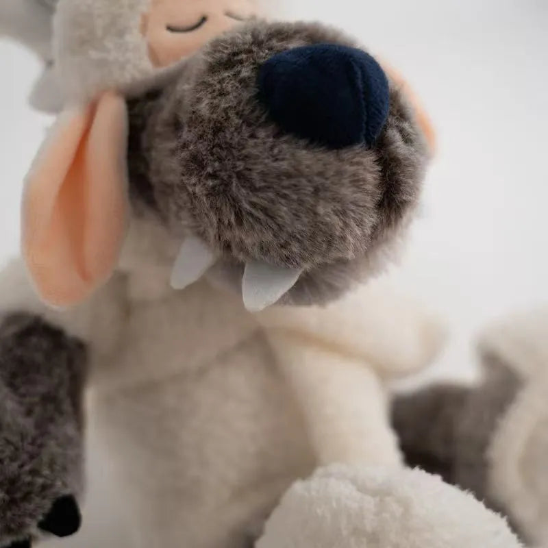Cute Robe Sloth vs. Robe Wolf Plush Toy