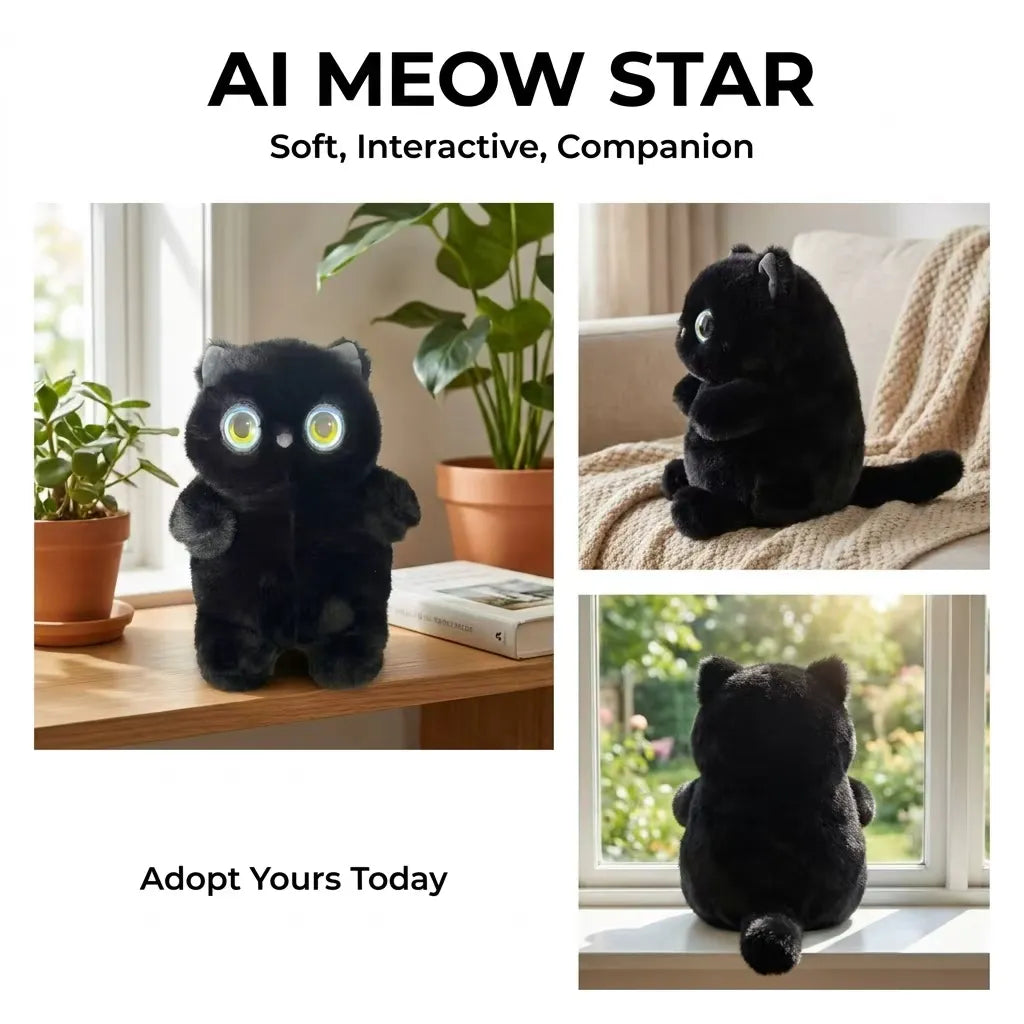 Adorable AI Cat Plush Toy (AI CAT)