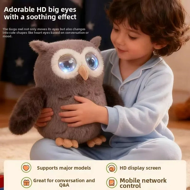 Cute AI Owl Robot Plush Toy