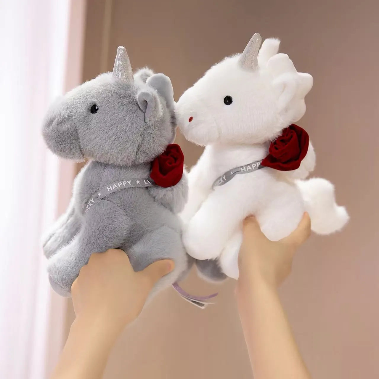 Cute Rose Unicorn Plush Toy