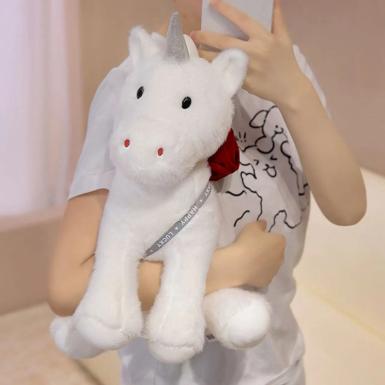 Cute Rose Unicorn Plush Toy