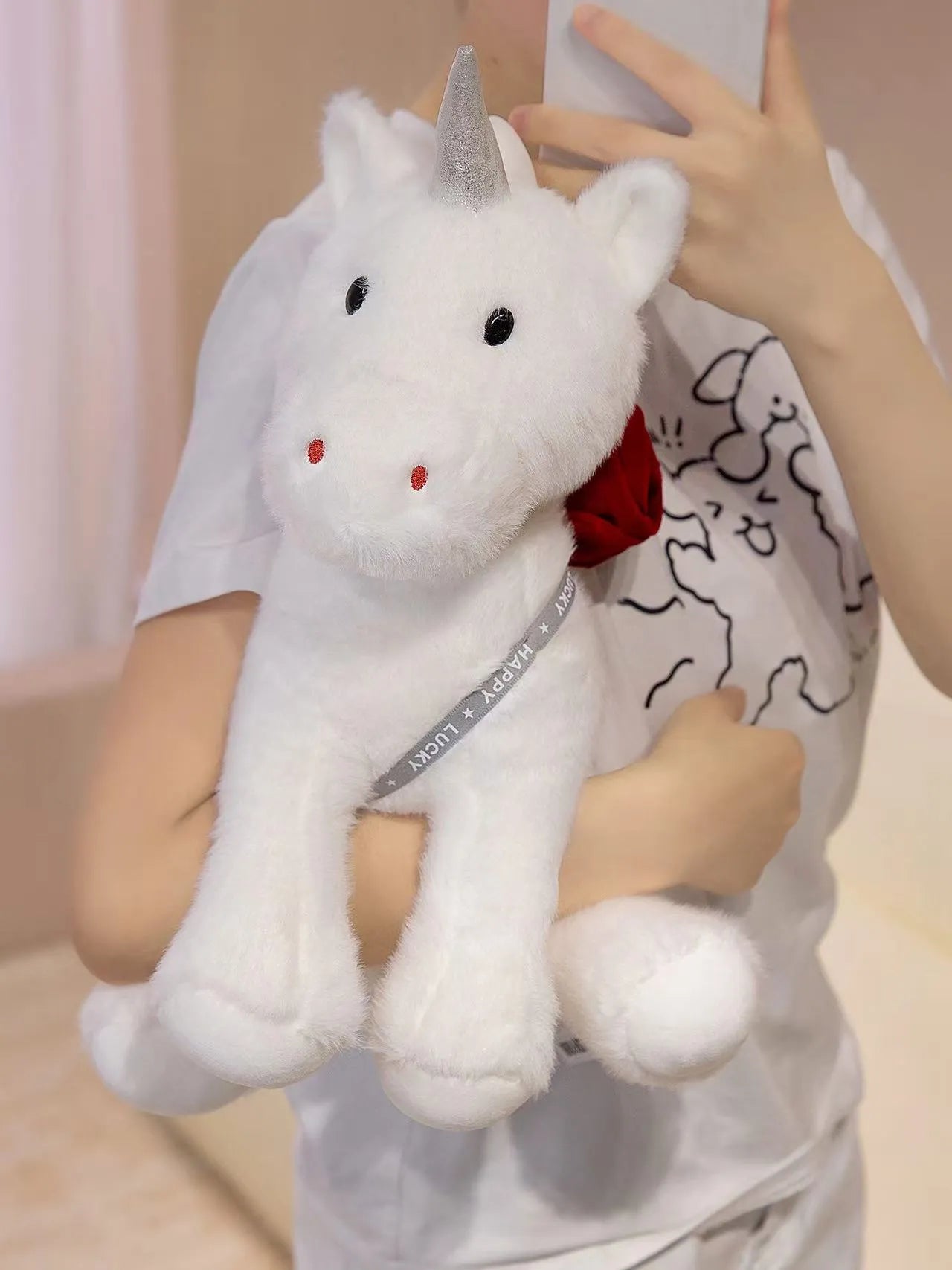 Cute Rose Unicorn Plush Toy