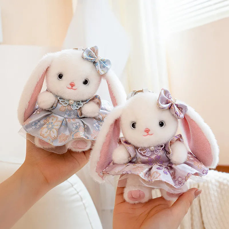 Cute Bella Rabbit Plush Toy Keychain