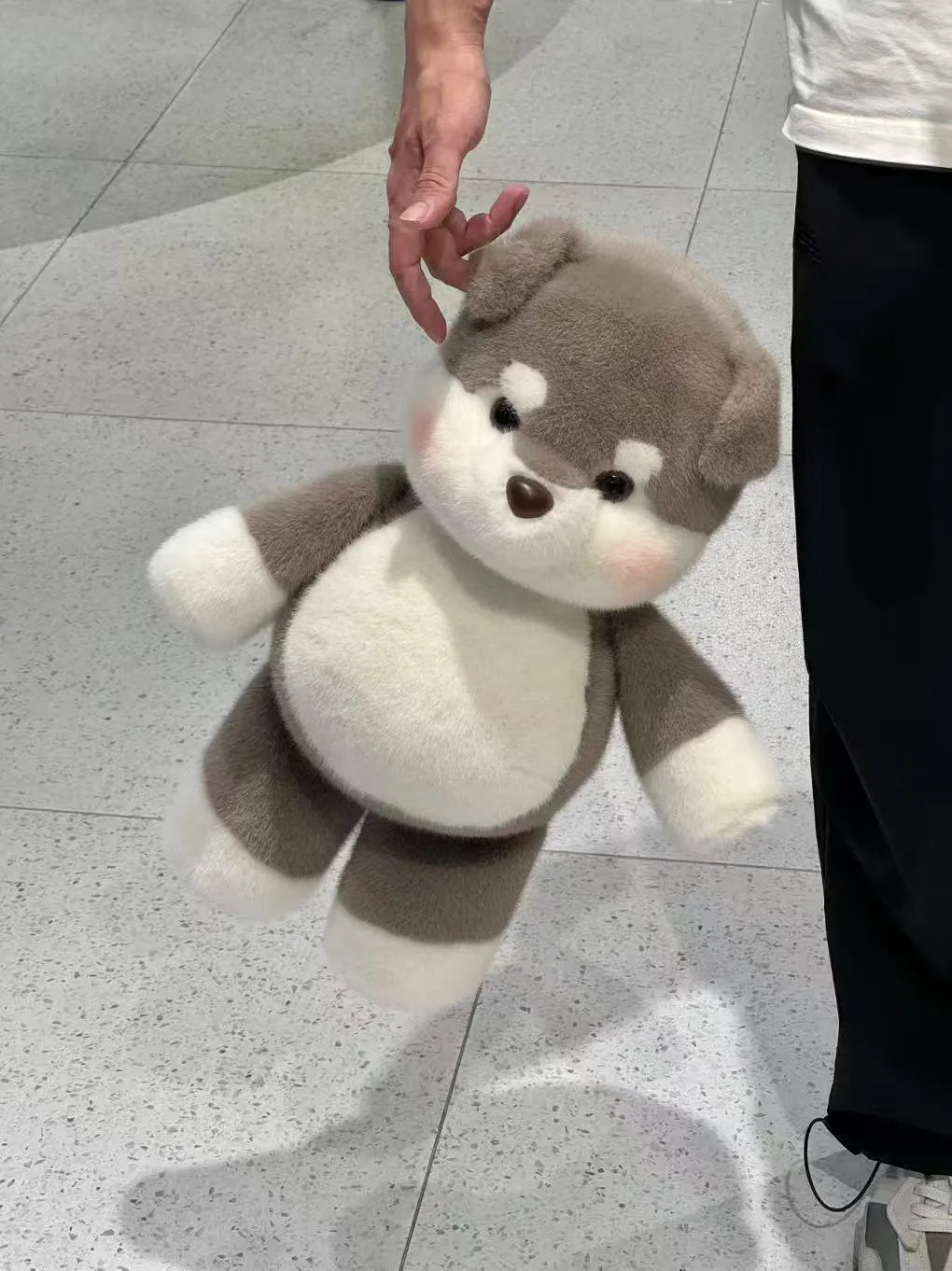 Cute Running Alaskan Malamute Stuffed Animal