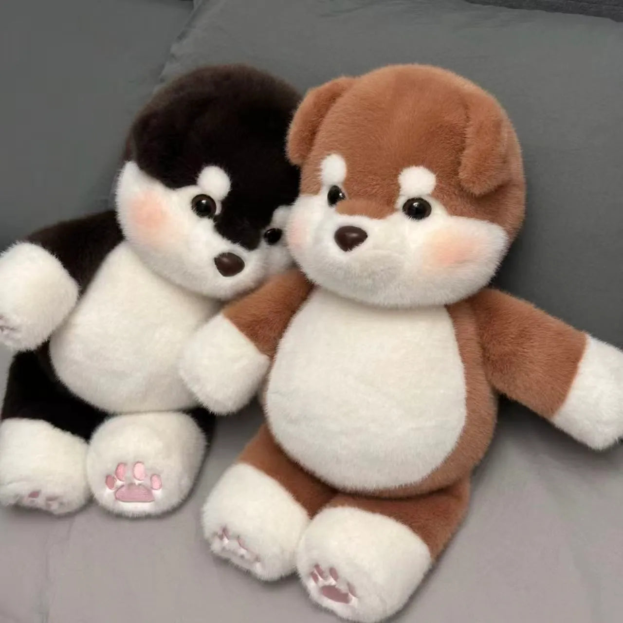 Cute Running Alaskan Malamute Stuffed Animal