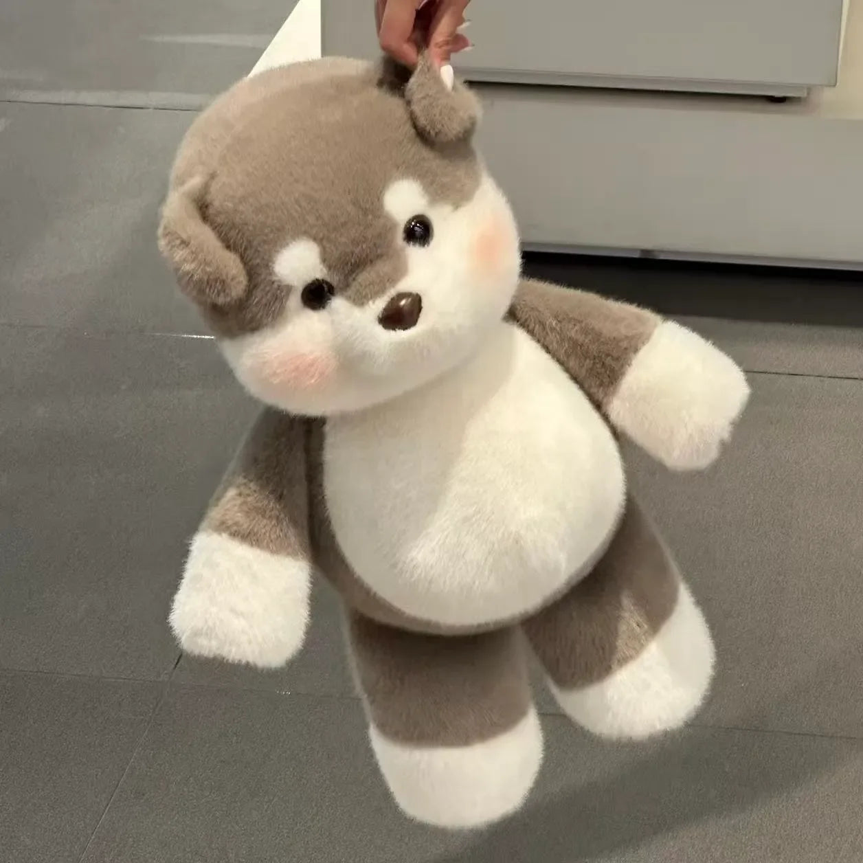 Cute Running Alaskan Malamute Stuffed Animal