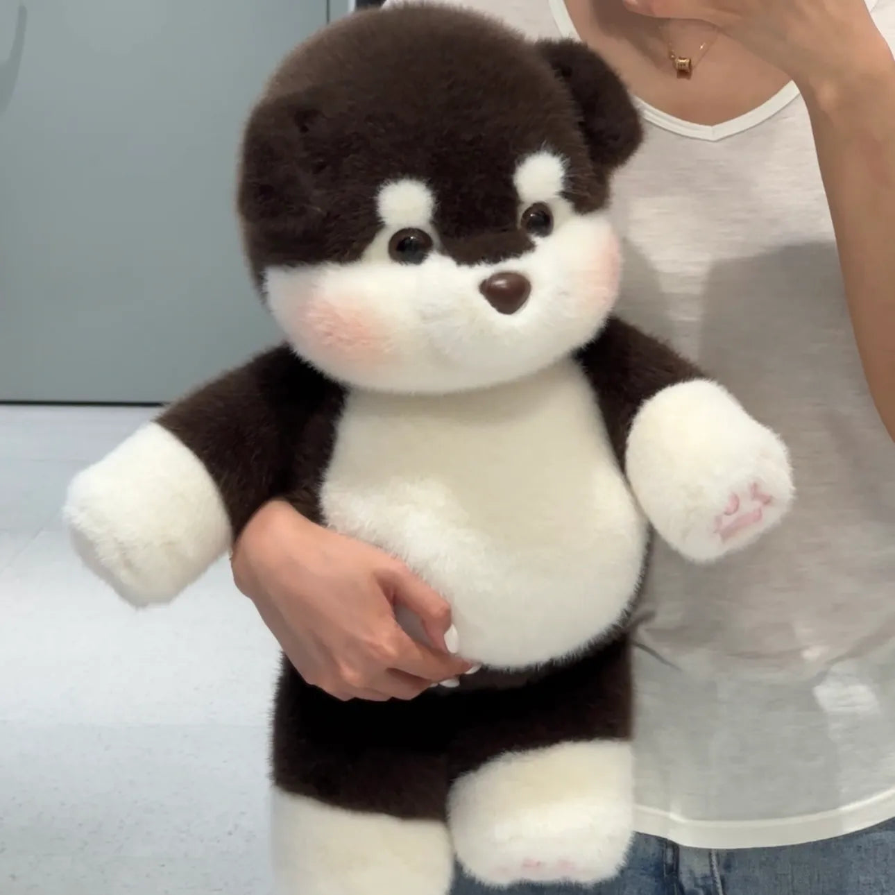 Cute Running Alaskan Malamute Stuffed Animal