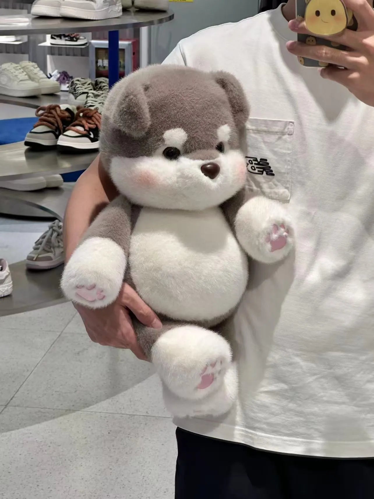 Cute Running Alaskan Malamute Stuffed Animal