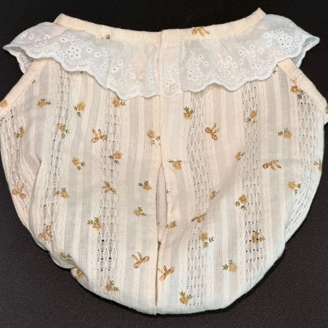 Vintage Floral Lace Plushie Romper Dress (Dress Only)