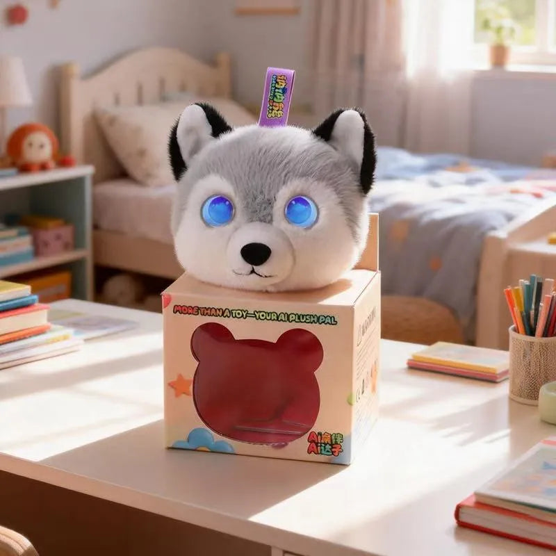 Cute AI Desk Buddy Husky Plush Toy
