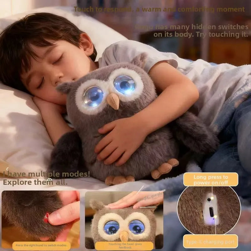 Cute AI Owl Robot Plush Toy