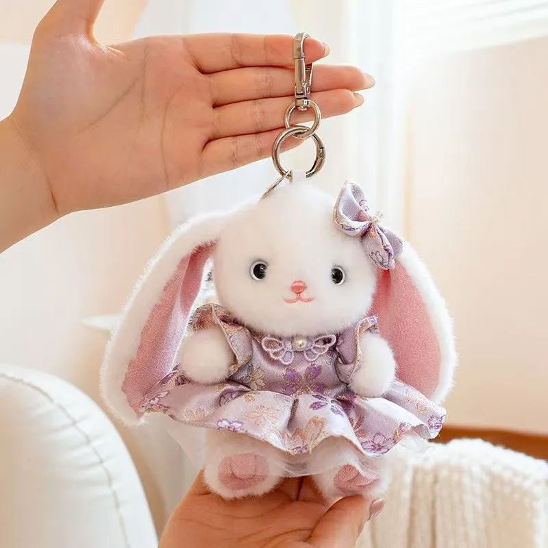 Cute Bella Rabbit Plush Toy Keychain