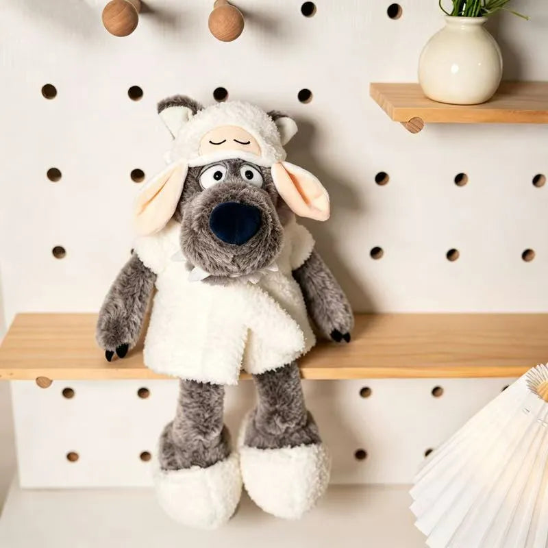 Cute Robe Sloth vs. Robe Wolf Plush Toy