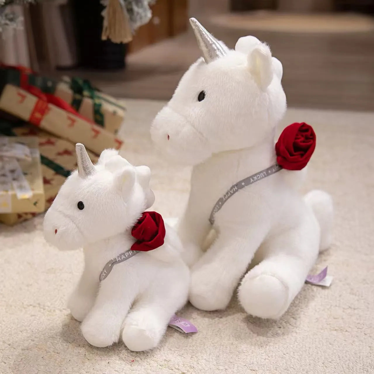 Cute Rose Unicorn Plush Toy