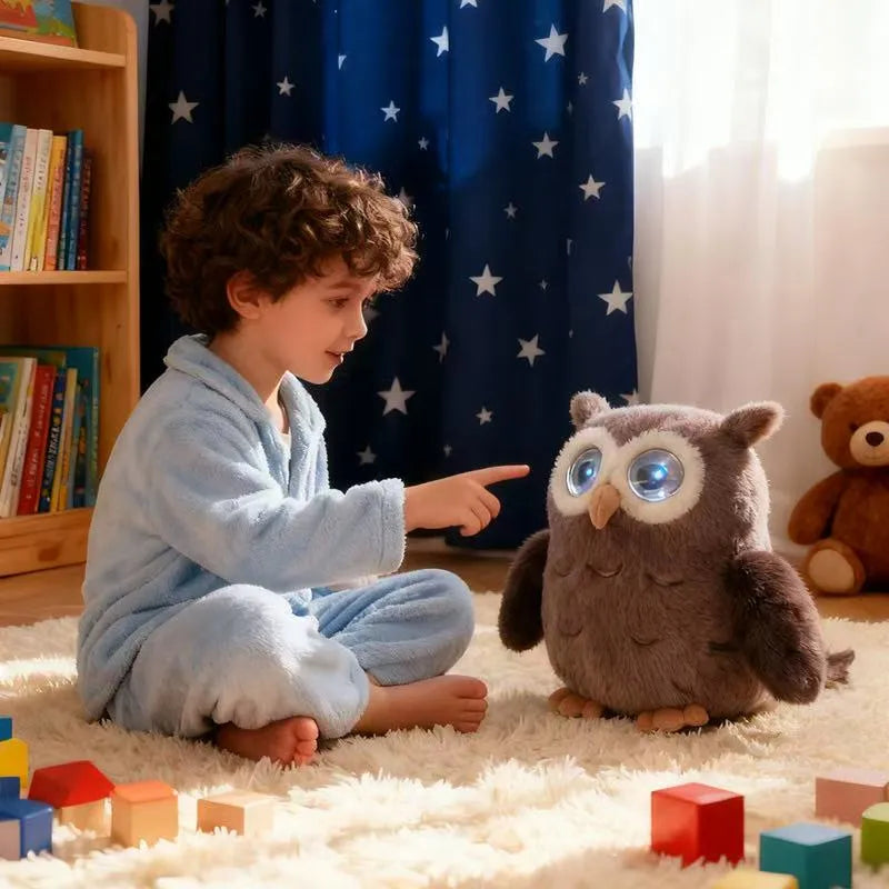 Cute AI Owl Robot Plush Toy