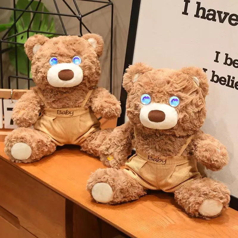Cute AI Overall Bear Plush Toy