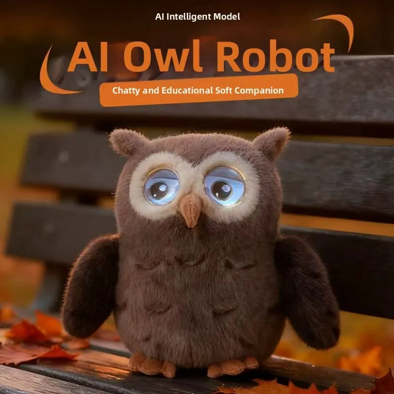 Cute AI Owl Robot Plush Toy