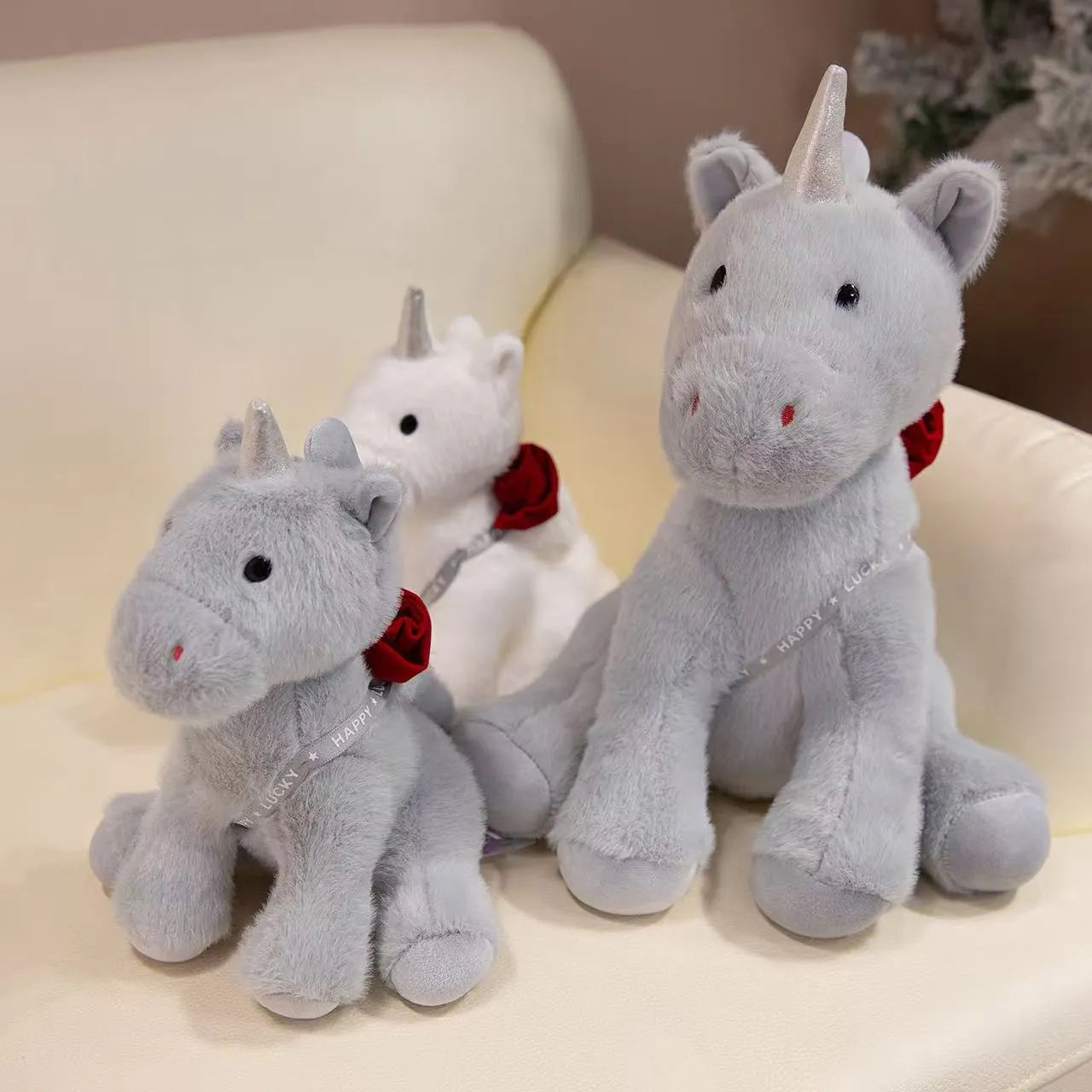 Cute Rose Unicorn Plush Toy