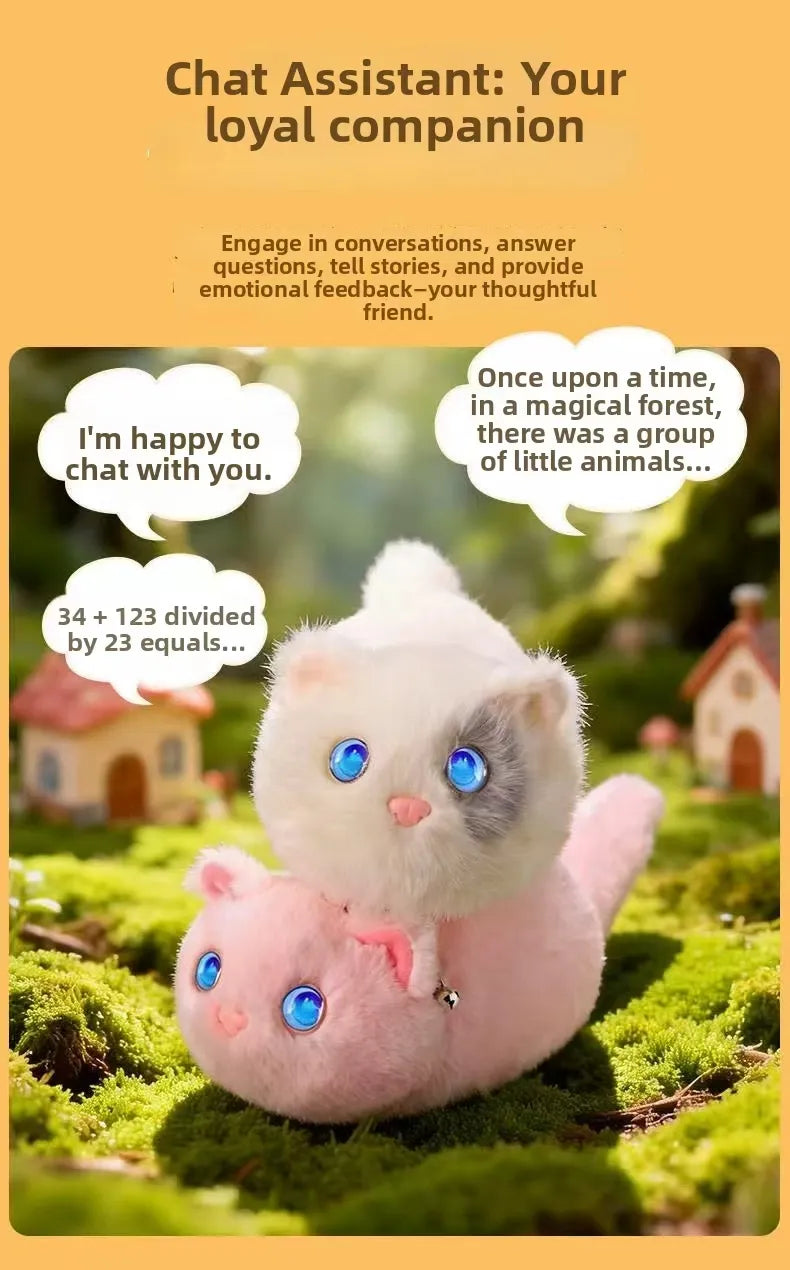 Cute AI Lying Cat Plush Toy