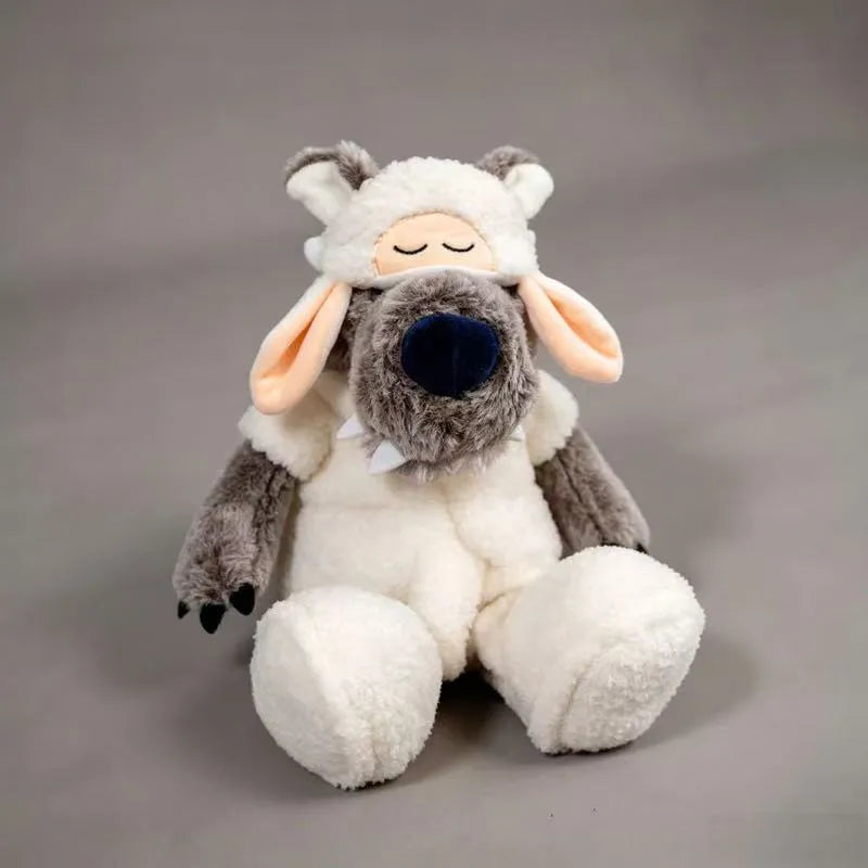 Cute Robe Sloth vs. Robe Wolf Plush Toy